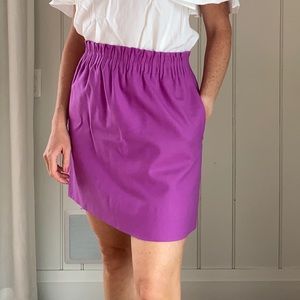 J Crew fuchsia mini skirt with pockets